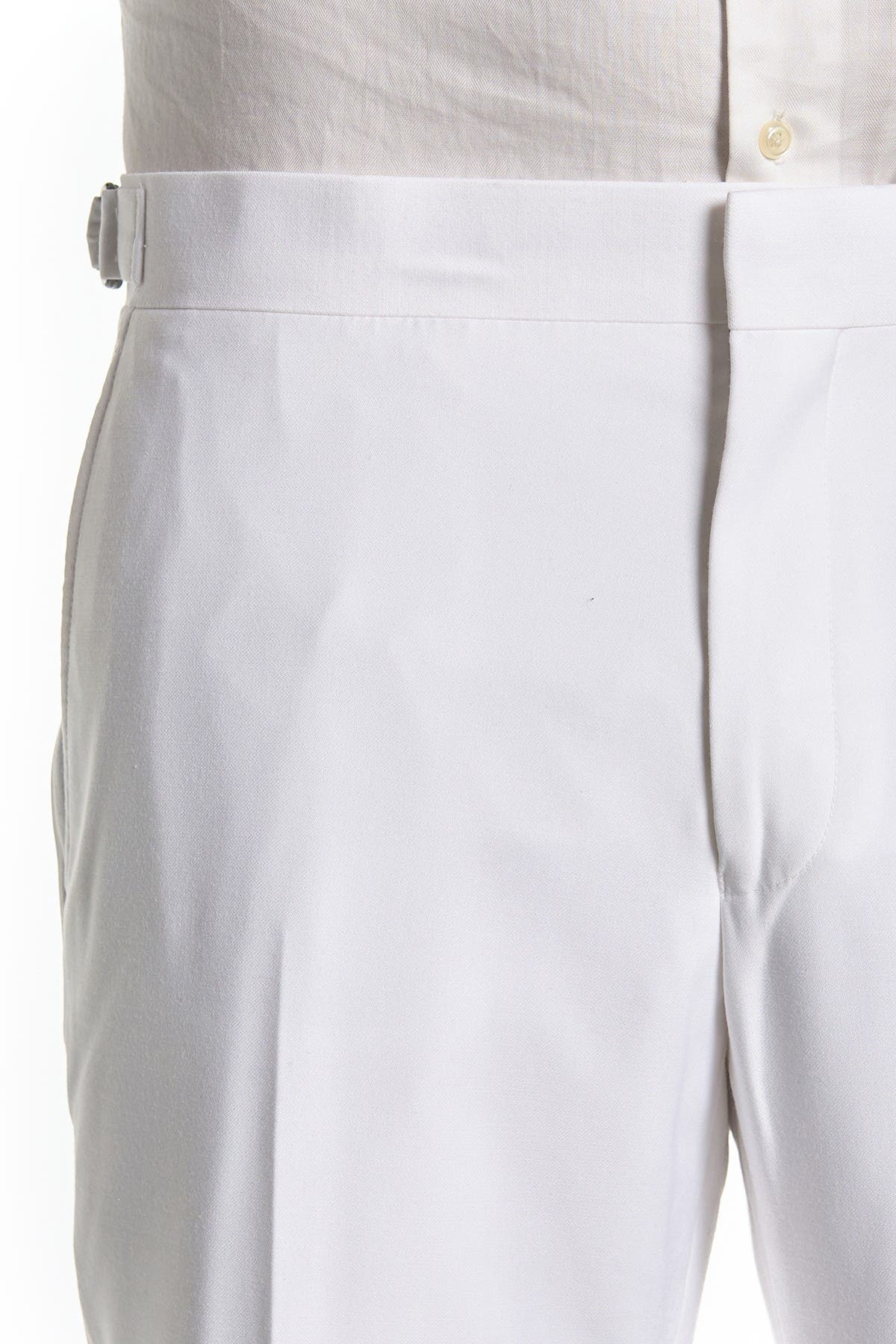 Savile Row Co Slim Fit Pants In Open White
