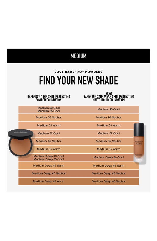 Bareminerals ® Barepro 24hr Wear Skin-perfecting Matte Liquid Foundation Mineral Spf 20 Pa++ In Medium Deep 46 Warm