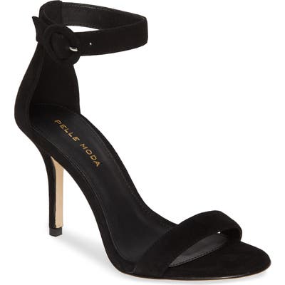 Pelle Moda Kallie Ankle Strap Sandal- Black