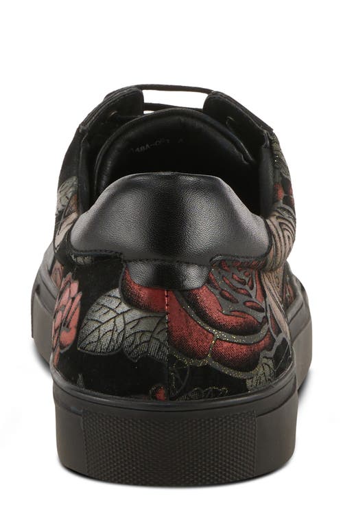 L'artiste By Spring Step Ander Rose Sneaker In Black Multi