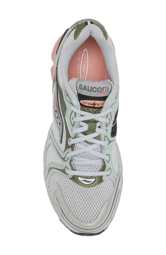 Shop Saucony Progrid Triumph 4 Sneaker In Grey/ Green