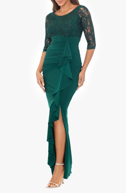Betsy & Adam Petite Scoop-neck 3/4-sleeve Sheath Dress In Pine