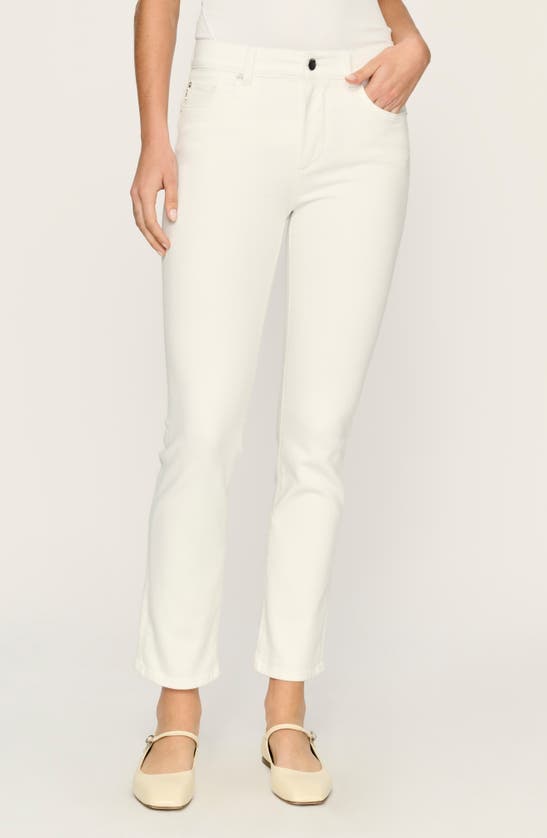 Dl1961 Mara Instasculpt Mid Rise Ankle Straight Leg Jeans In White