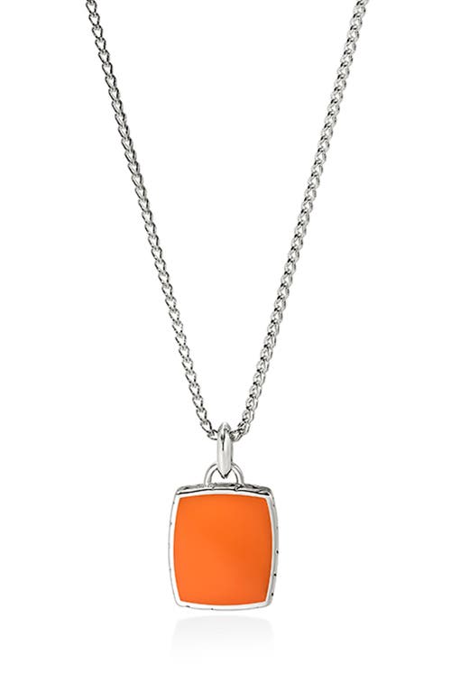 John Hardy Men's Reversible Pendant Necklace in Orange at Nordstrom, Size 22