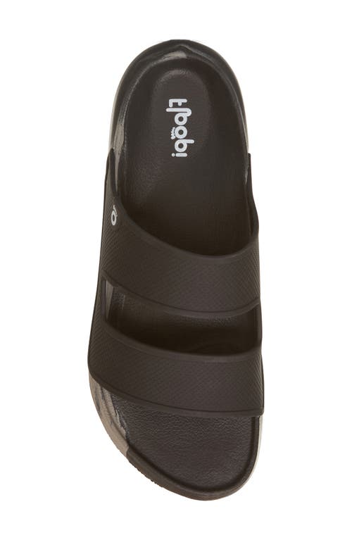 Shop Floopi Charles Double Strap Slide Sandal In Black