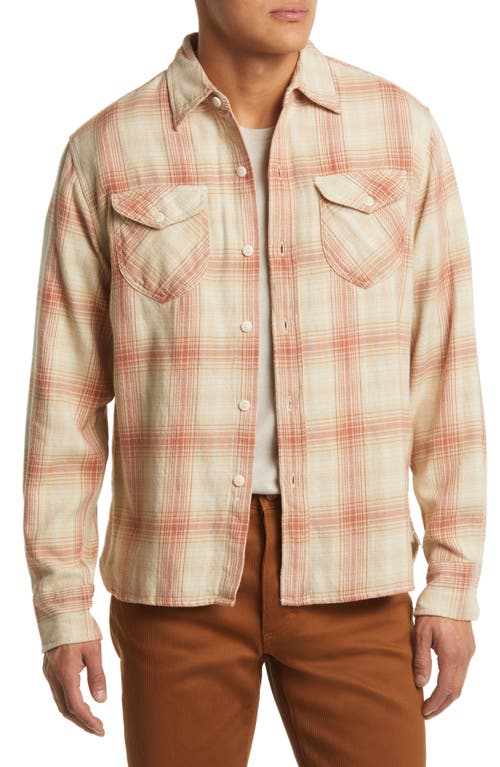 WYTHE Washed Flannel Button-Up Work Shirt in Idaho Autumn