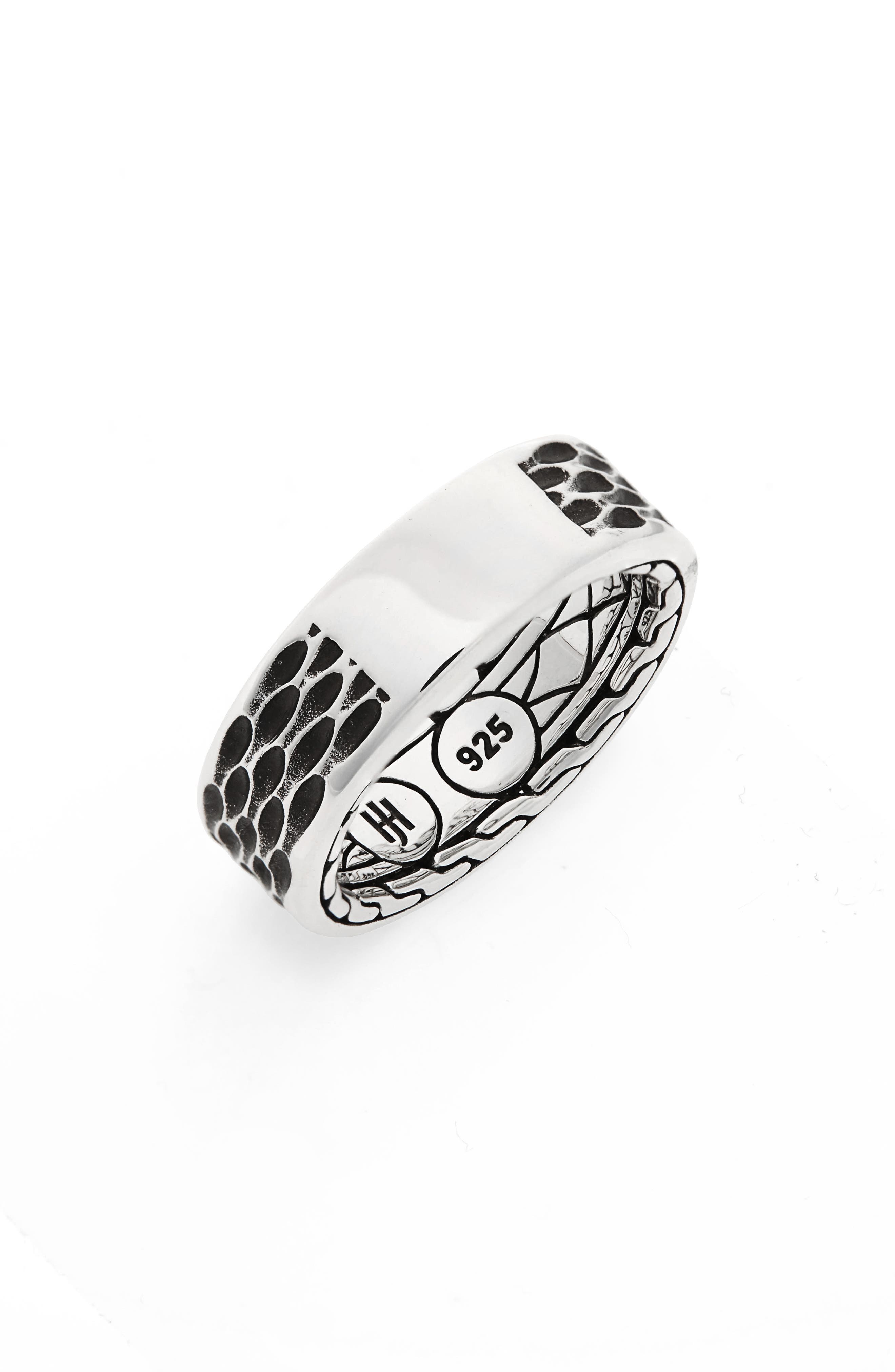 激安格安割引情報満載 ジョン ハーディー メンズ リング アクセサリー 12 mm Classic Chain Band Ring Silver 
