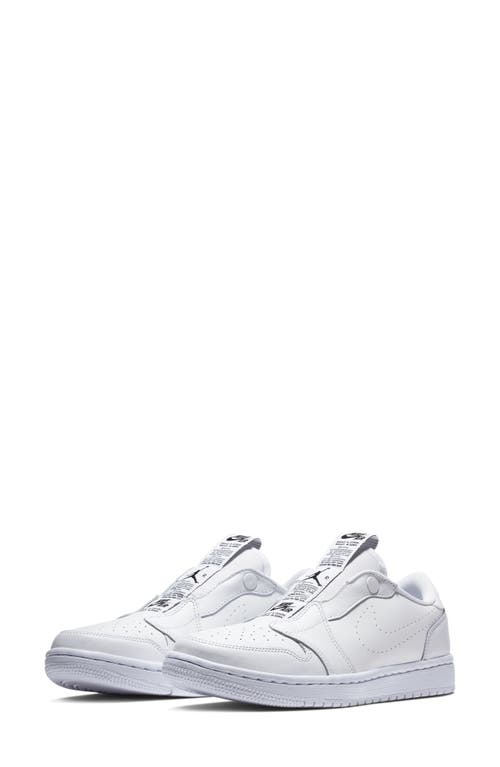 Air Jordan 1 Retro Slip-On Sneaker in White/Black