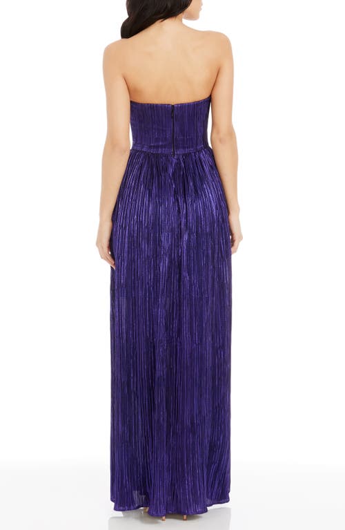 Shop Dress The Population Audrina Strapless Gown In Deep Plum