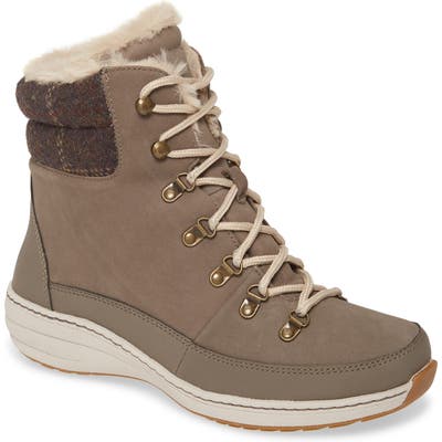 Aetrex Jodie Faux Fur Lined Waterproof Boot, Grey