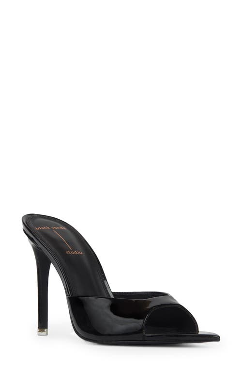 Brea Pointed Toe Sandal in Black Patent