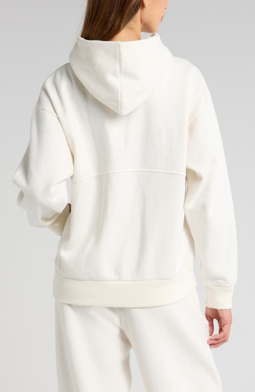 Shop Zella Ultra Cozy Pullover Hoodie In Ivory Egret