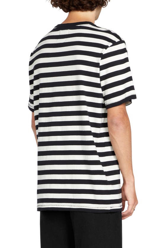 Shop Volcom X Schroff Stripe Cotton Graphic T-shirt In Black