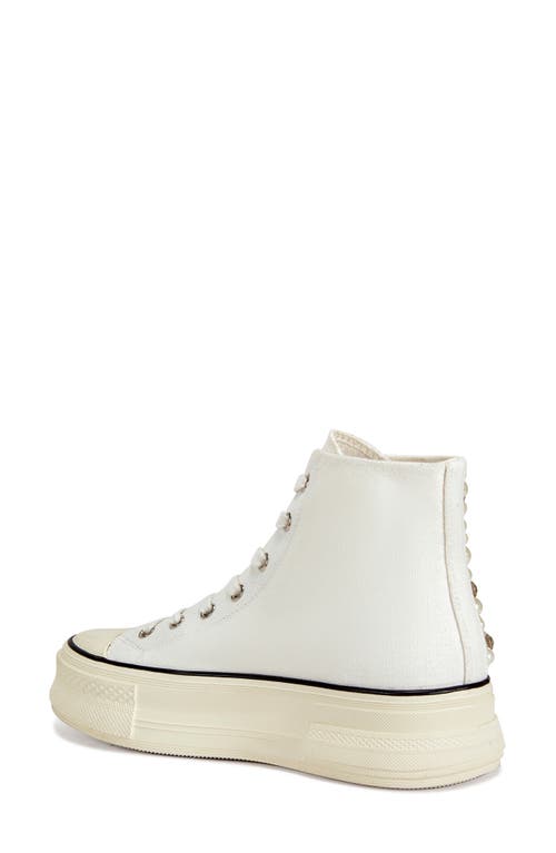 Azalea Wang Saisha High Top Platform Sneaker In White