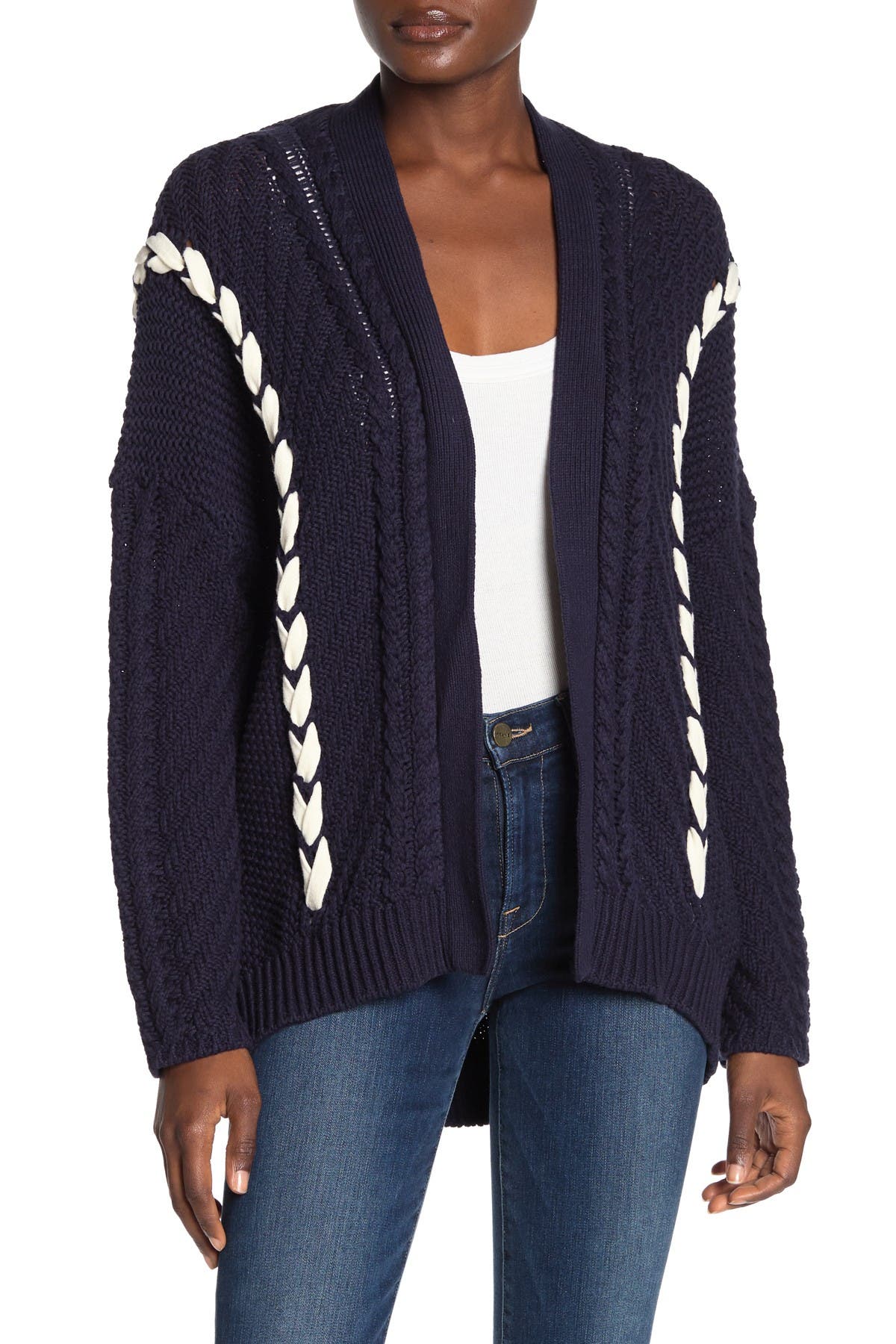 Michael Stars Oversized LaceUp Cardigan Nordstrom Rack