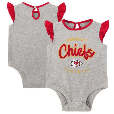 Outerstuff Newborn & Infant White/Heather Gray Kansas City Royals Little Slugger Two-Pack Bodysuit Set