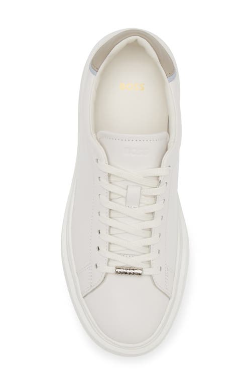 Shop Hugo Boss Boss Amber Sneaker In Open White