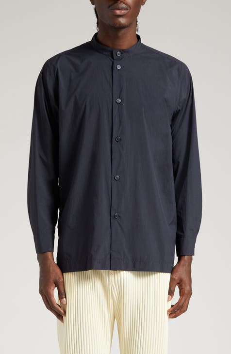 Homme Plissé Issey Miyake Packable Wrinkle Resistant Button-Up ...