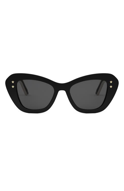 Shop Dior 'pacific B3u 52mm Butterfly Sunglasses In Shiny Black/smoke