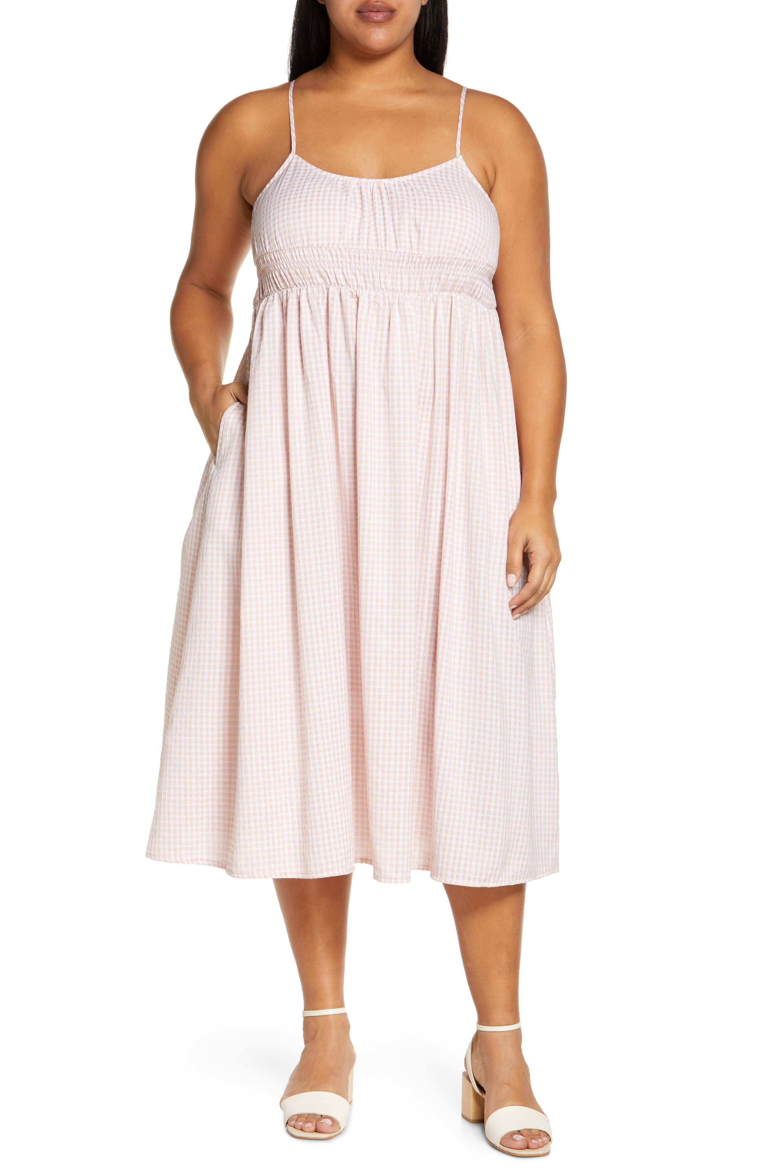 Treasure \u0026 Bond Smocked Midi Dress 