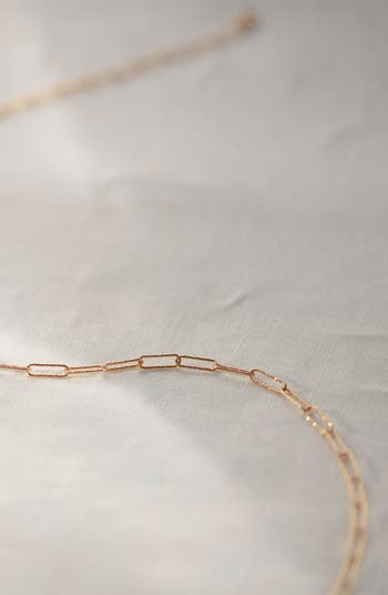 Monica Vinader Alta Textured Chain Necklace Gold