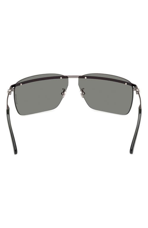 MONCLER MONCLER NIVELER 67MM OVERSIZE RECTANGULAR SUNGLASSES