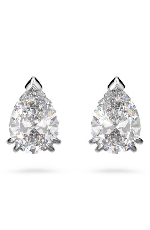 Swarovski Millenia Pear Crystal Stud Earrings in Silver /Clear Crystal at Nordstrom