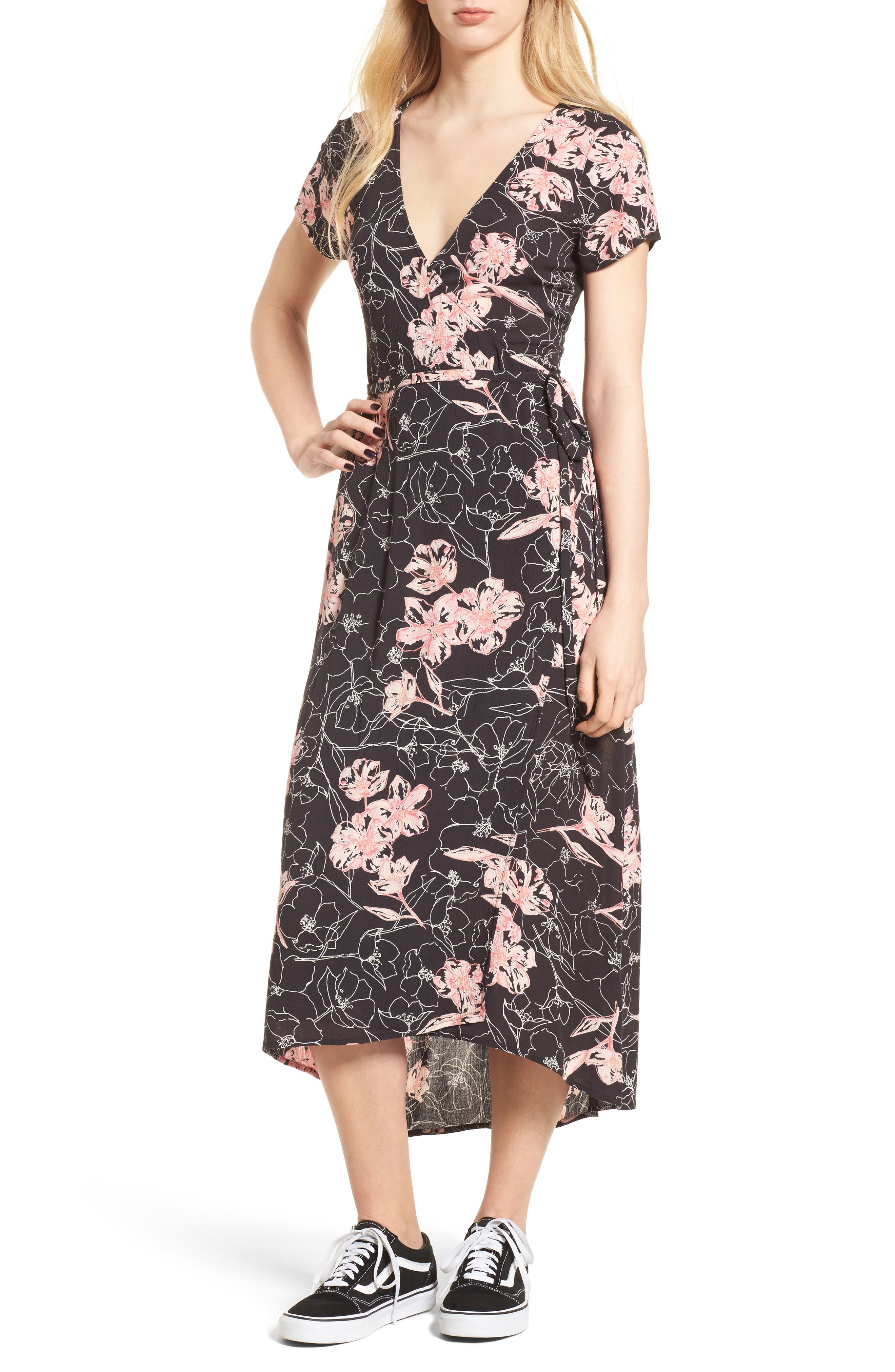 Billabong Wrap Me Up Midi Dress | Nordstrom