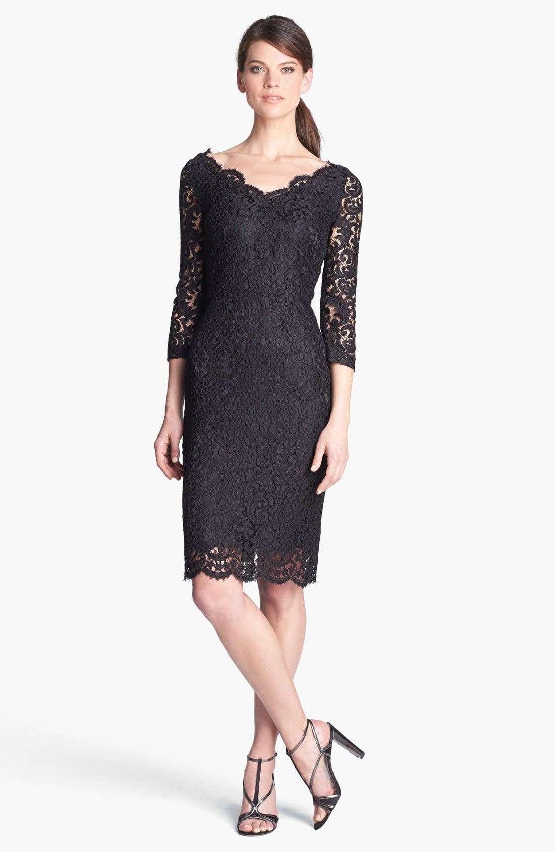 St. John Collection Plume Lace Dress Nordstrom