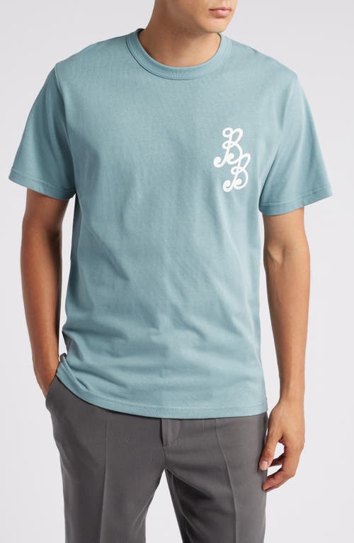 Shop Bogey Boys Essential Cotton Logo T-shirt In Bogey Blue