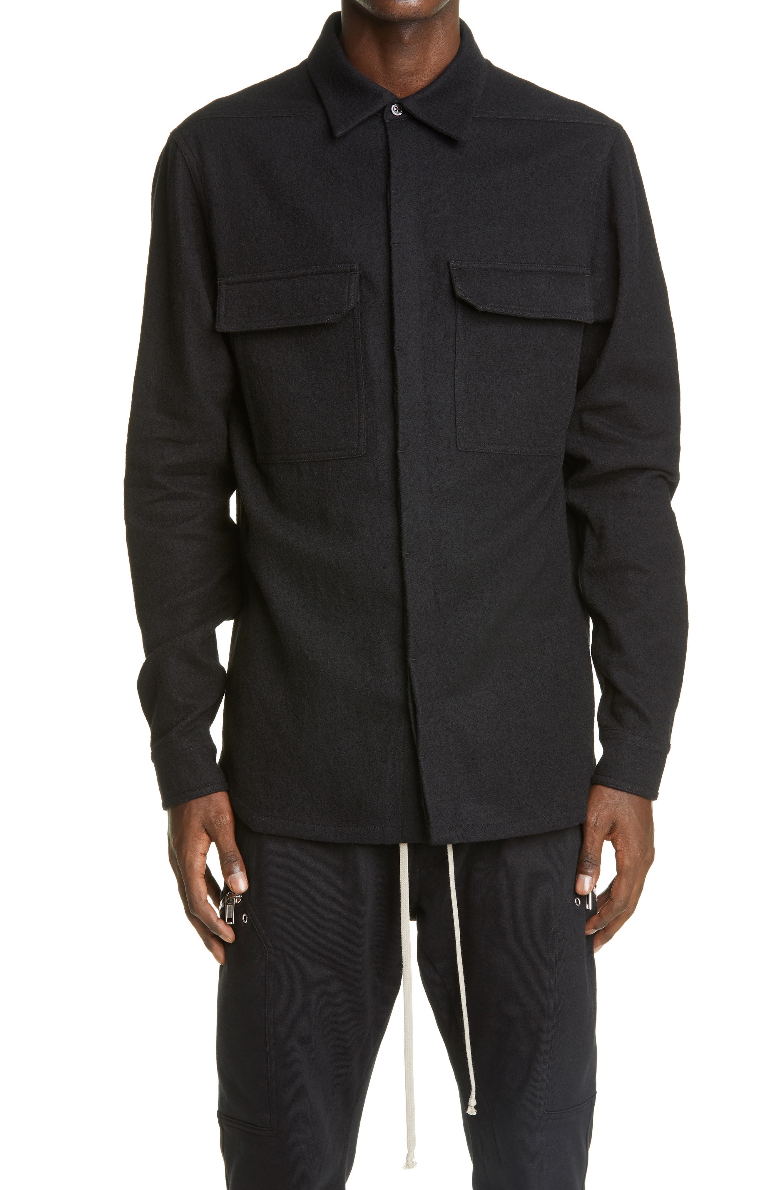 rick owens work shirt