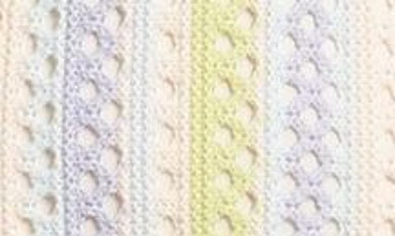 Shop Ciebon Sahara Crochet Midi Sweater Dress In Green Multi