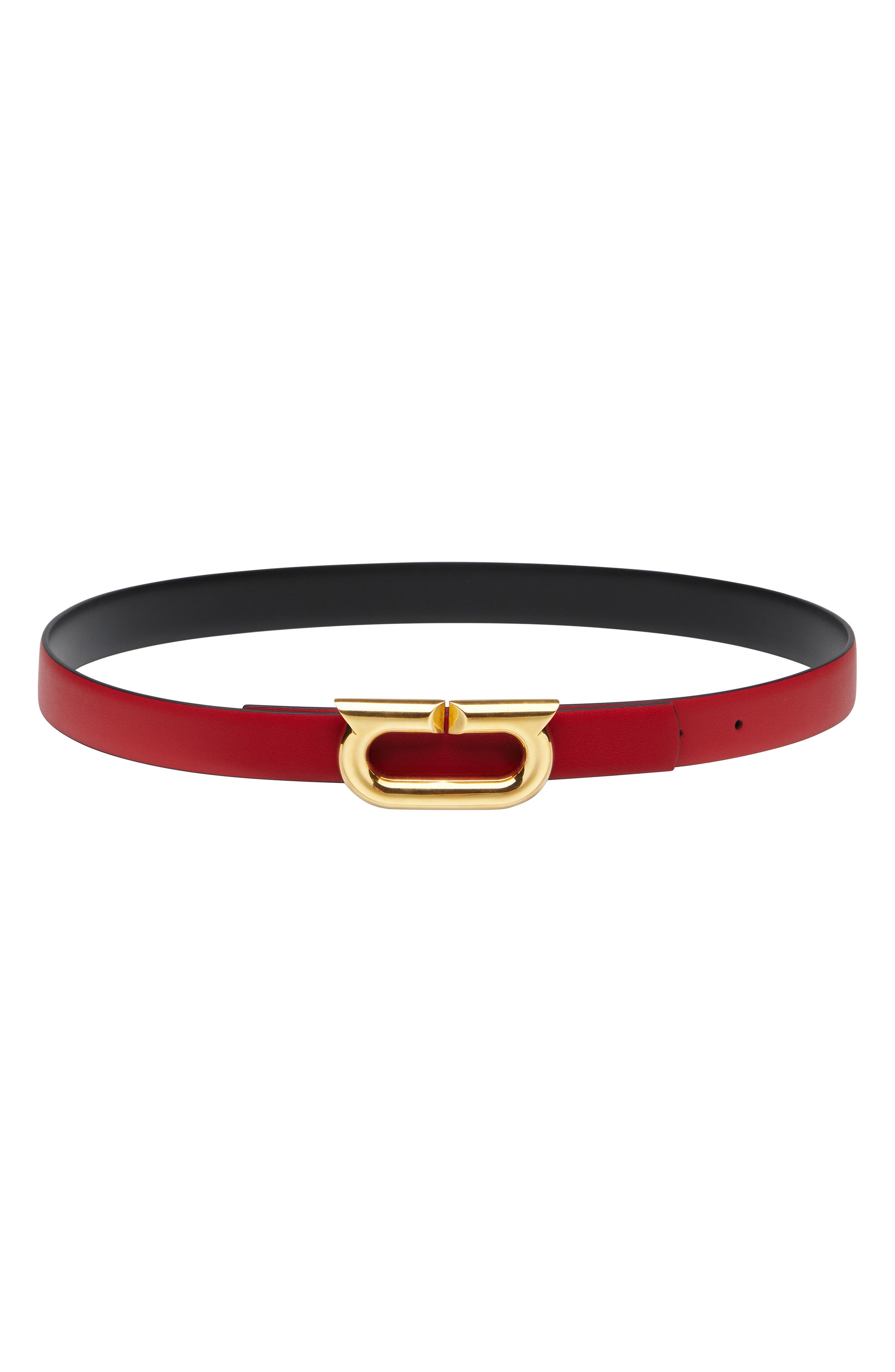 Ferragamo Hook Belt in Red for Men