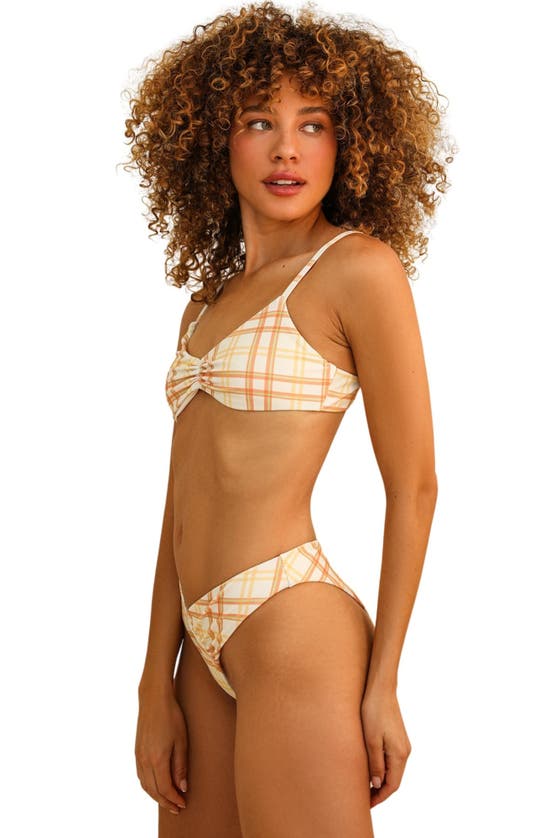 Dippin Daisys Britney Adjustable Shoulder Bikini Top In Rad Plaid