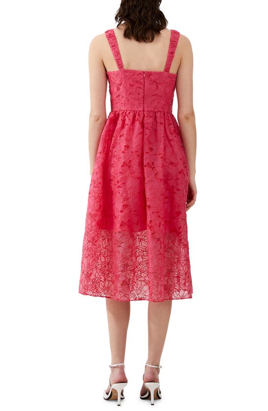 Shop French Connection Embroidered Lace Dress In Azalea