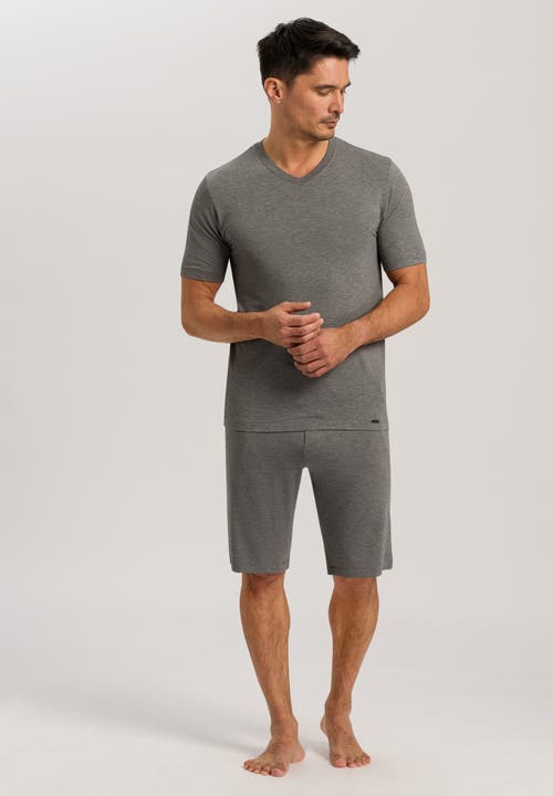 Hanro Casuals Soft Drawstring Shorts In Stone Melange