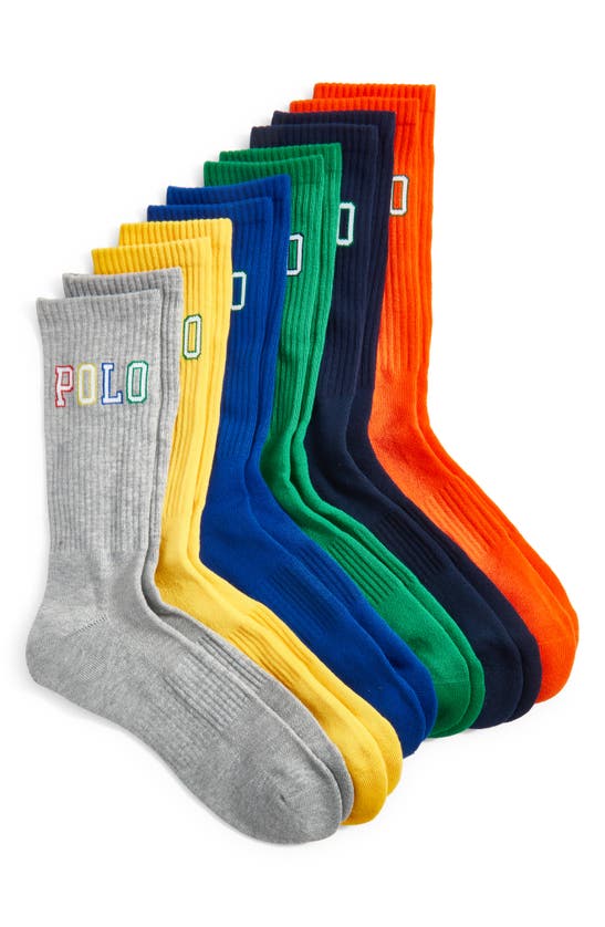 Shop Polo Ralph Lauren Assorted 6-pack Crew Socks