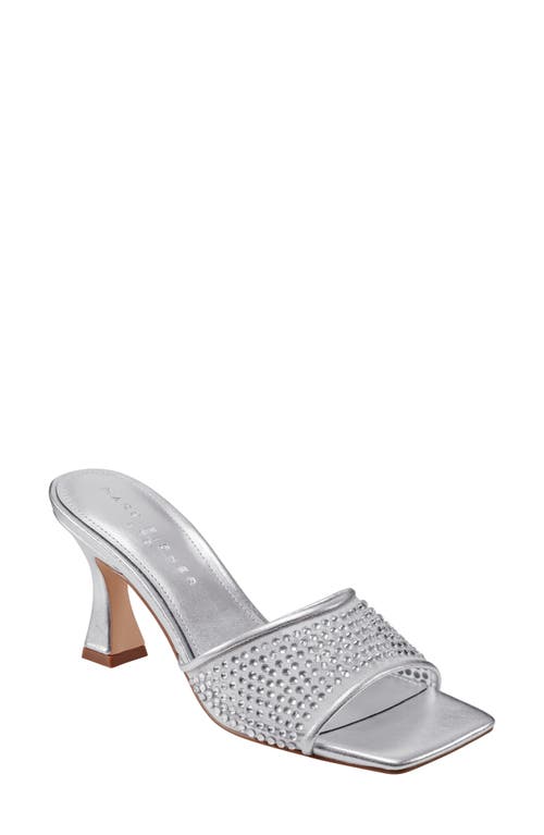 Shop Marc Fisher Ltd Delaney Slide Sandal In Silver