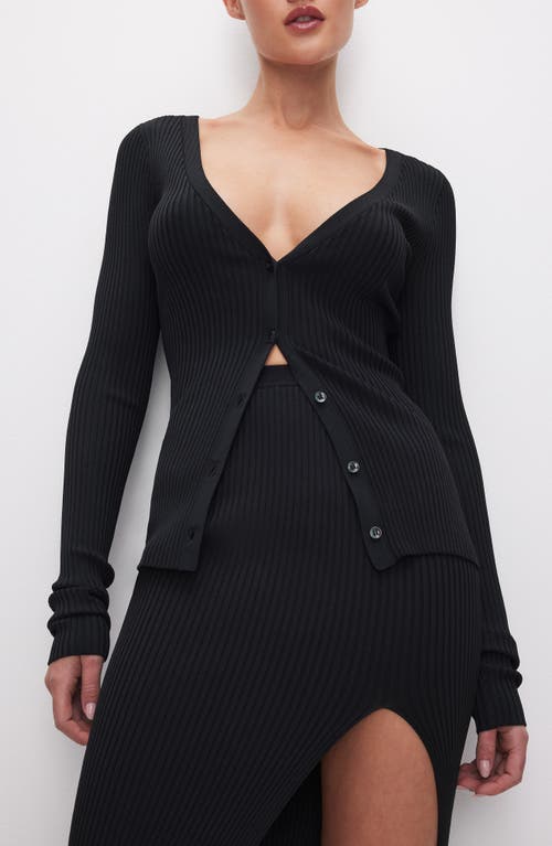 Good American Shine Rib Cardigan at Nordstrom,