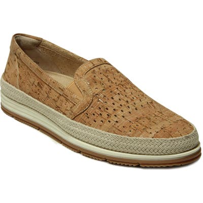 Vaneli Qabic Perforated Espadrille Flat, Beige