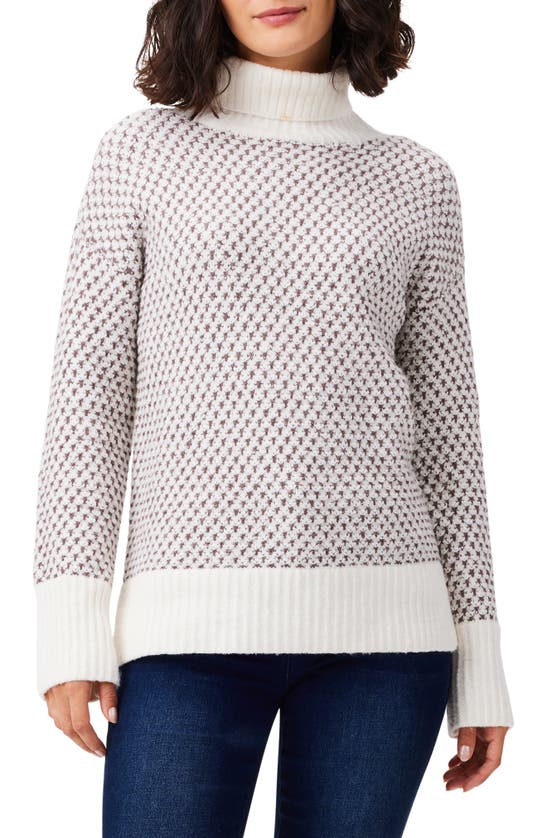 Nic + Zoe Cozy Spot Turtleneck Sweater In Neutral Mix