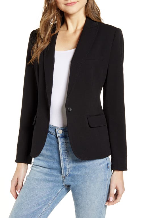 Vince Camuto Nina Classic Notched Collar Blazer in Rich Black