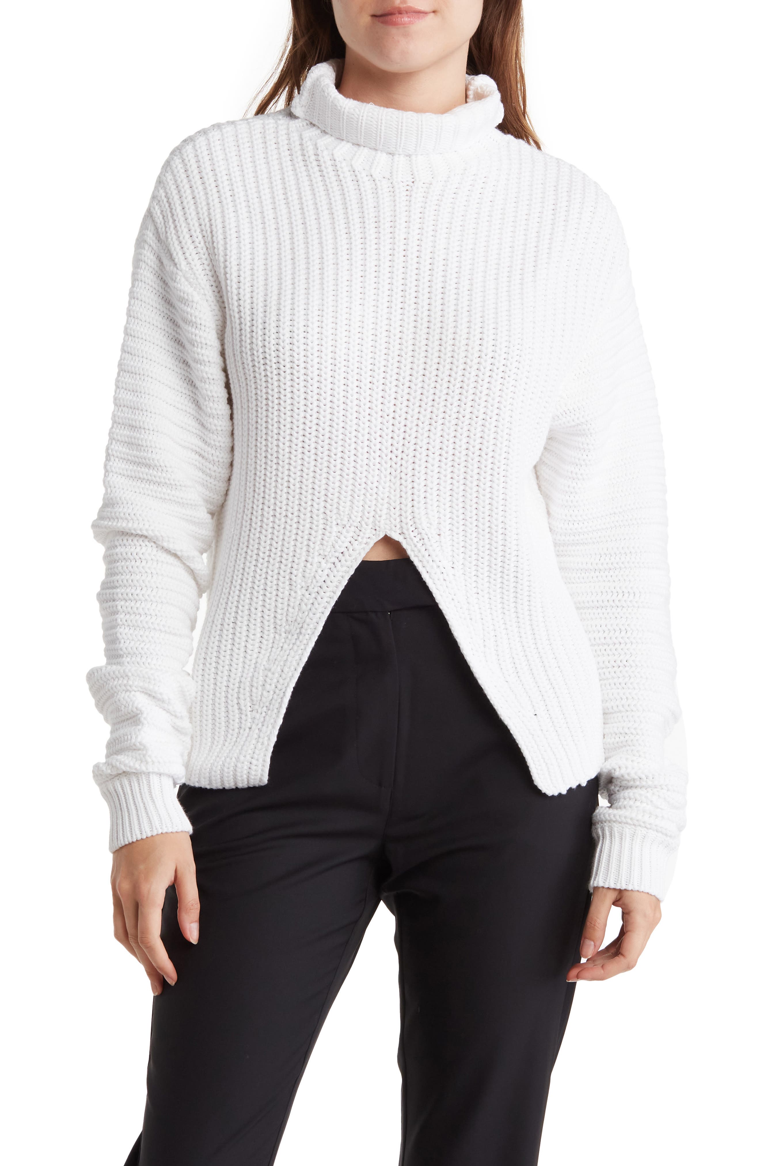 RtA Denim Elsie Split Turtleneck 