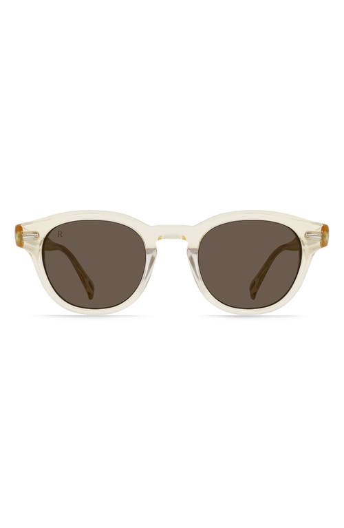 Raen Kostin 48mm Polarized Round Sunglasses In White