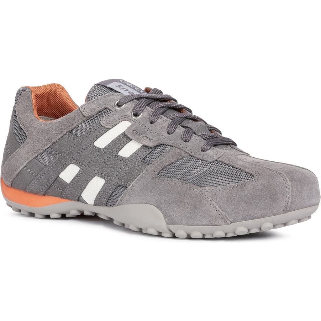 Geox Uomo Snake 94 Trainer In Light Grey/anthracite