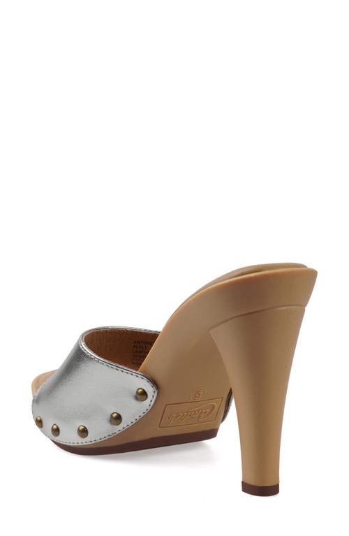 Shop Candies Candie's Antonella Slide Sandal In Metallic Silver