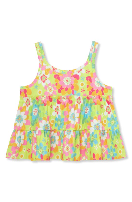 Shop Peek Aren't You Curious Kids' Floral Tiered Tank In Print