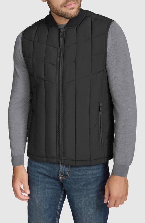 Andrew Marc Water Resistant Quilted Puffer Vest In Black