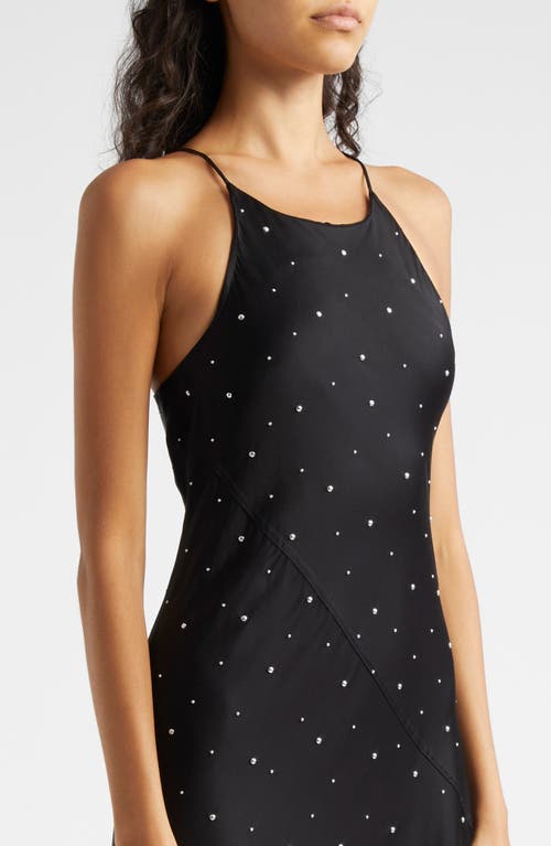 Shop A.l.c . Sybil Stud Embellished Sleeveless Dress In Black/silver