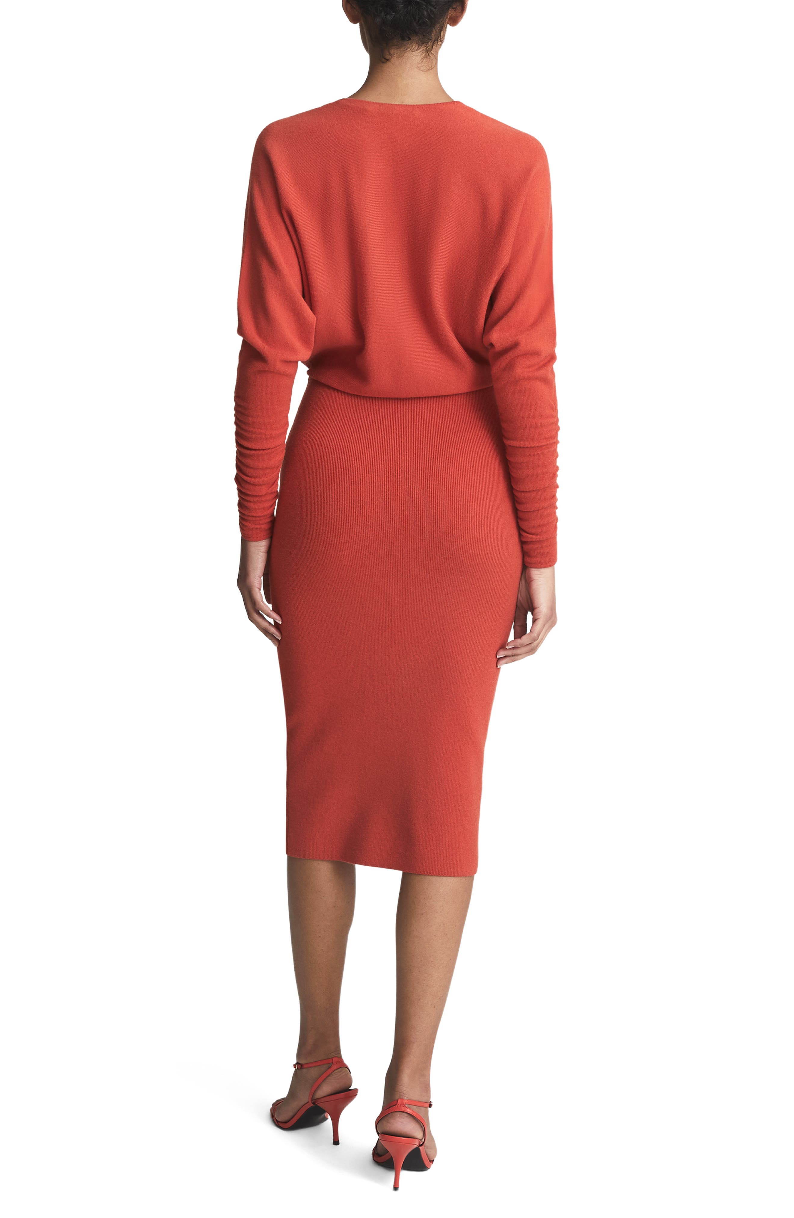 reiss kate belted knitted dress